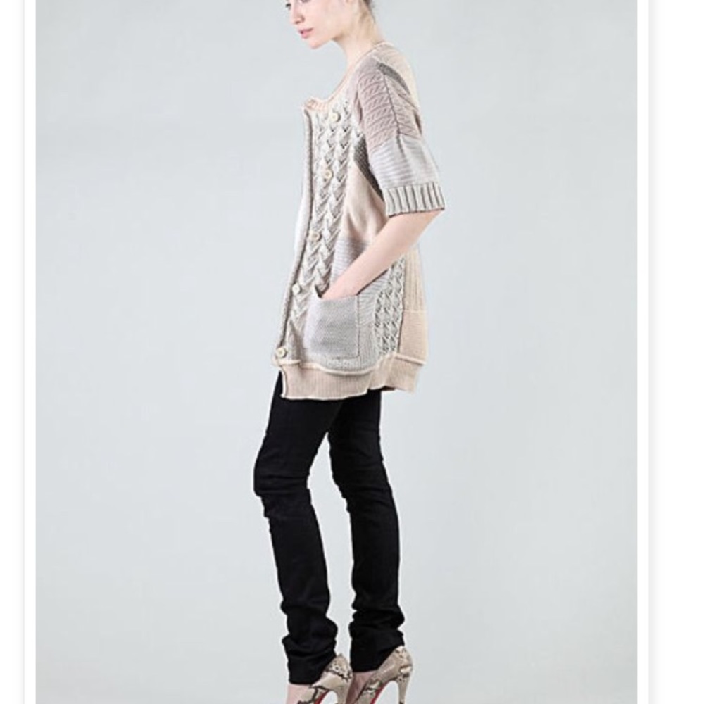 3.1 Phillip Lim Patchwork Asymmetrical Cardigan M - image 3